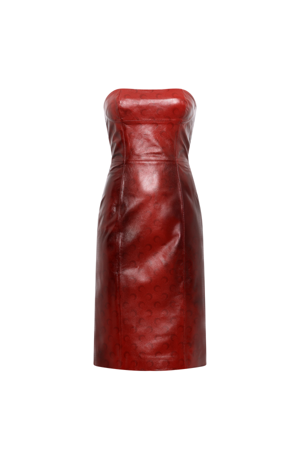 Moon Airbrushed Leather Mini DreSS