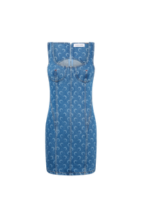 Moon Laser Denim Mini Dress