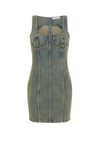 Moon Laser Denim Mini Dress