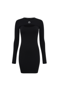 Moon Logo Ribbed Jersey Mini Dress