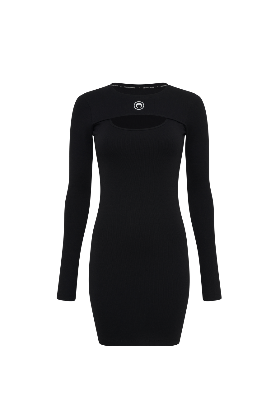 Moon Logo Ribbed Jersey Mini Dress