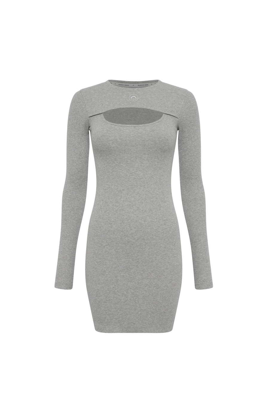 Moon Logo Ribbed Jersey Mini Dress
