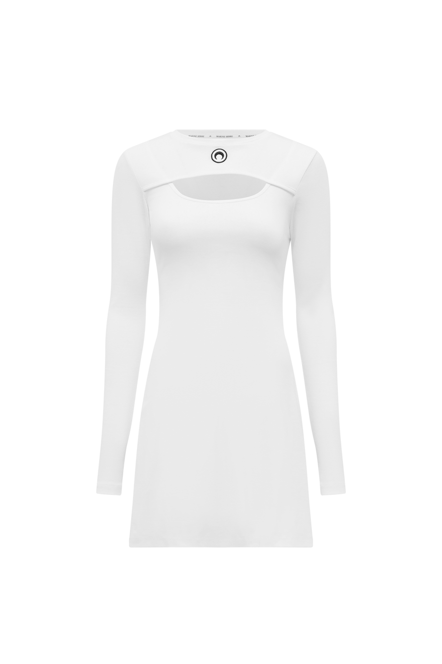 Moon Logo Ribbed Jersey Mini Dress