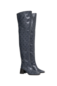 Moon Airbrushed Leather Ms Block High