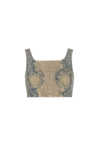 Regenerated Denim Bustier