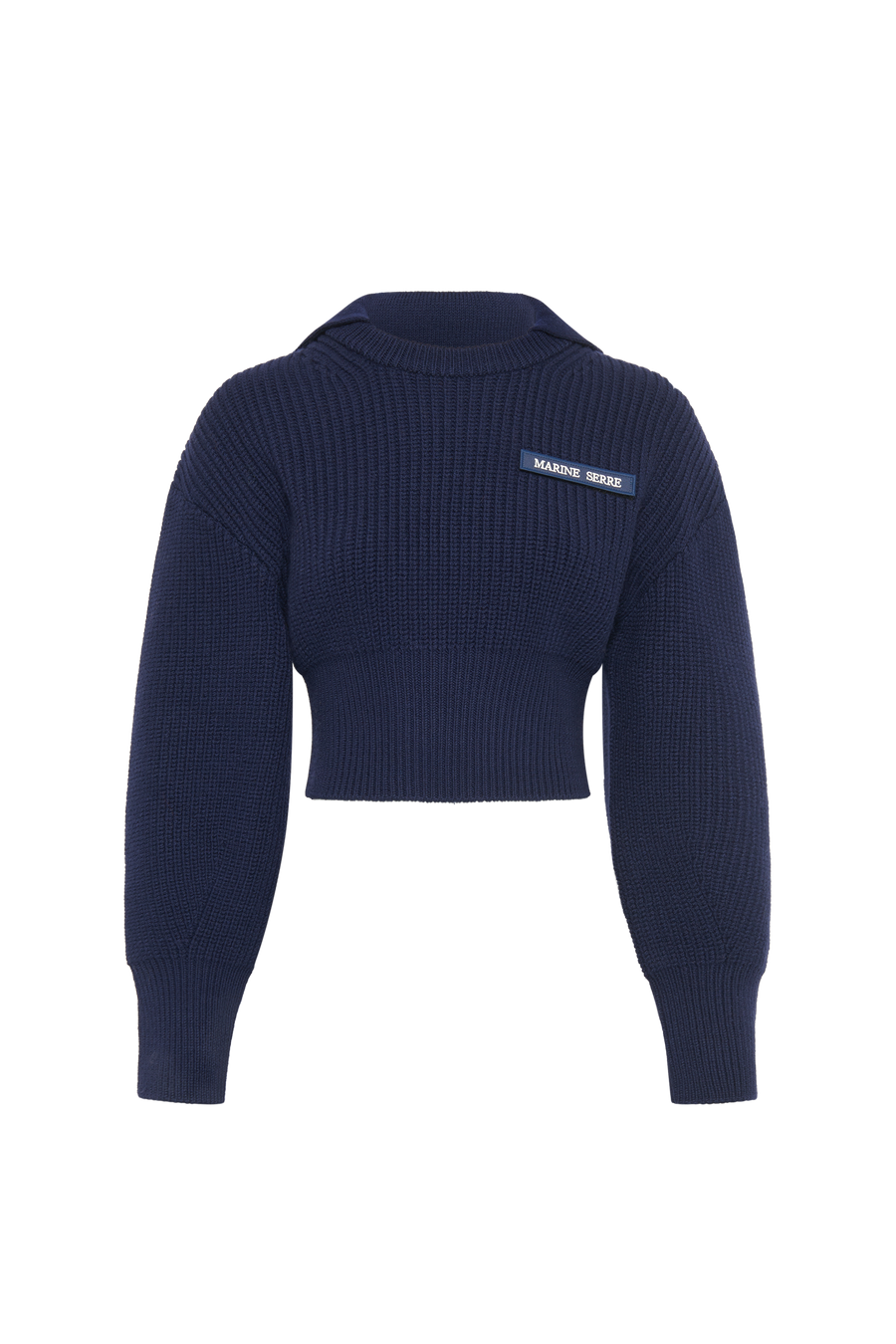 Half Cardigan Knit Sailor Sweater
