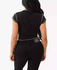 TR RUCHING CAP SLEEVES TOP