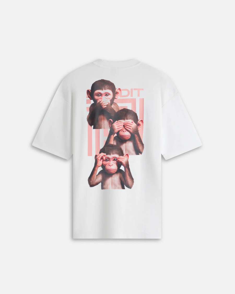 T-shirt Trois Singe White