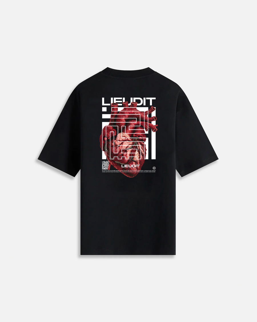 T-Shirt Coeur QLF Black