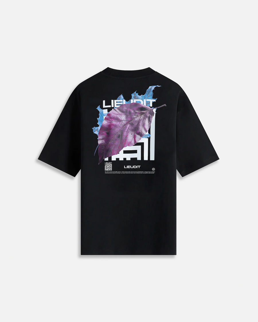 T-Shirt Feuille D'automne Black