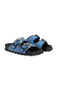 Denim Moonogram Sandal