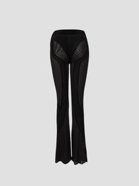 Flock Mesh Sport Flared Pants