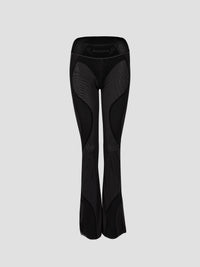 Flock Mesh Sport Flared Pants